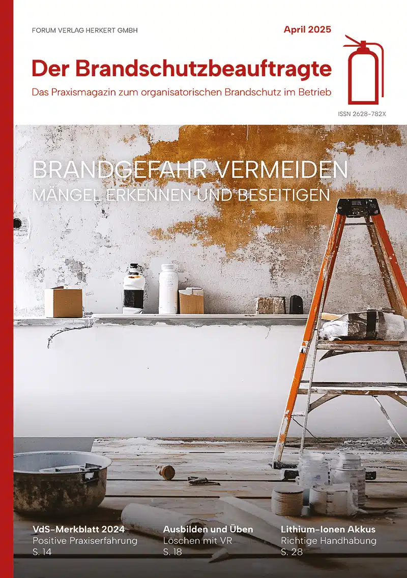 Cover Der Brandschutzbeauftragte Ausgabe April 2025