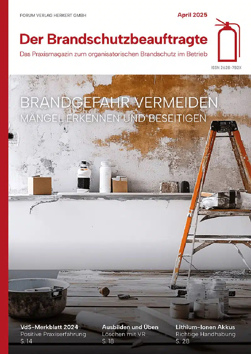 Cover Der Brandschutzbeauftragte Ausgabe April 2025