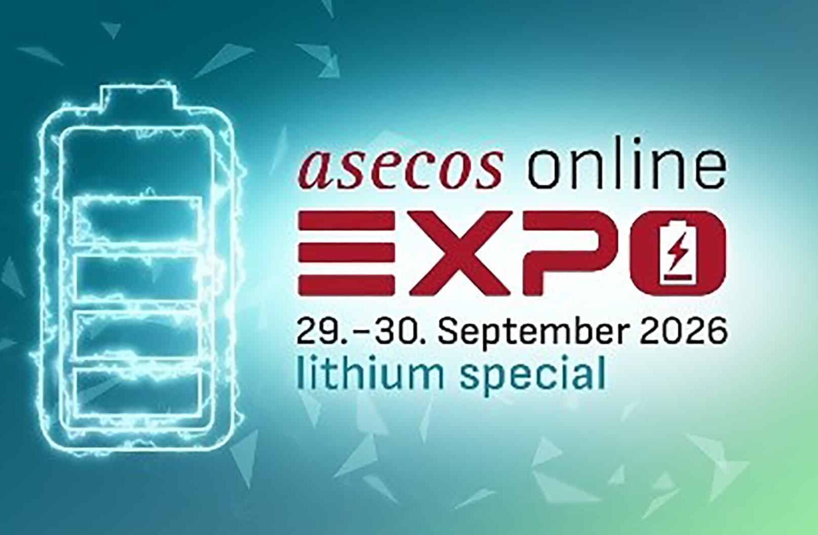 asecos online EXPO 29. - 30. September 2026 lithium special